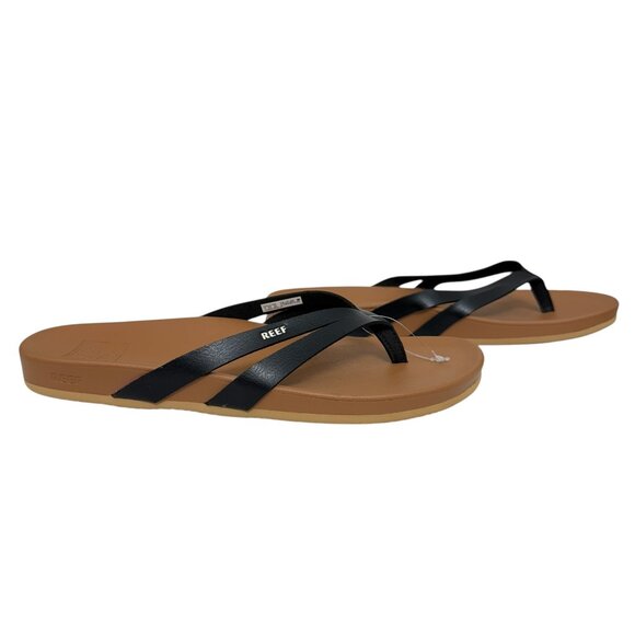 NWOT Reef Cushion Spring Joy Vegan Leather women's thong strap sandals size 8 - Picture 1 of 9